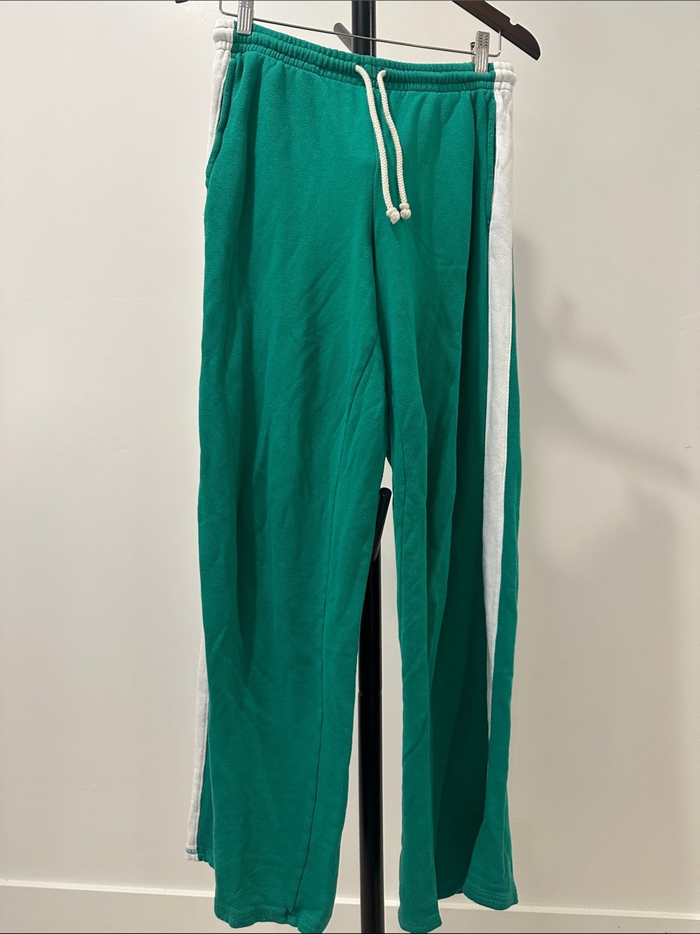 Universal Thread Teal Track Pants with White Side Stripes